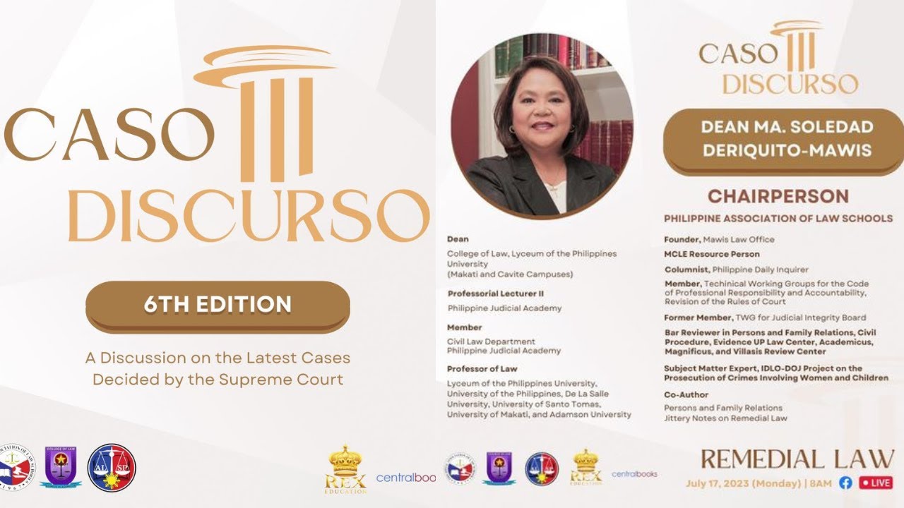 REMEDIAL LAW | Caso Discurso: 6th Edition cover art