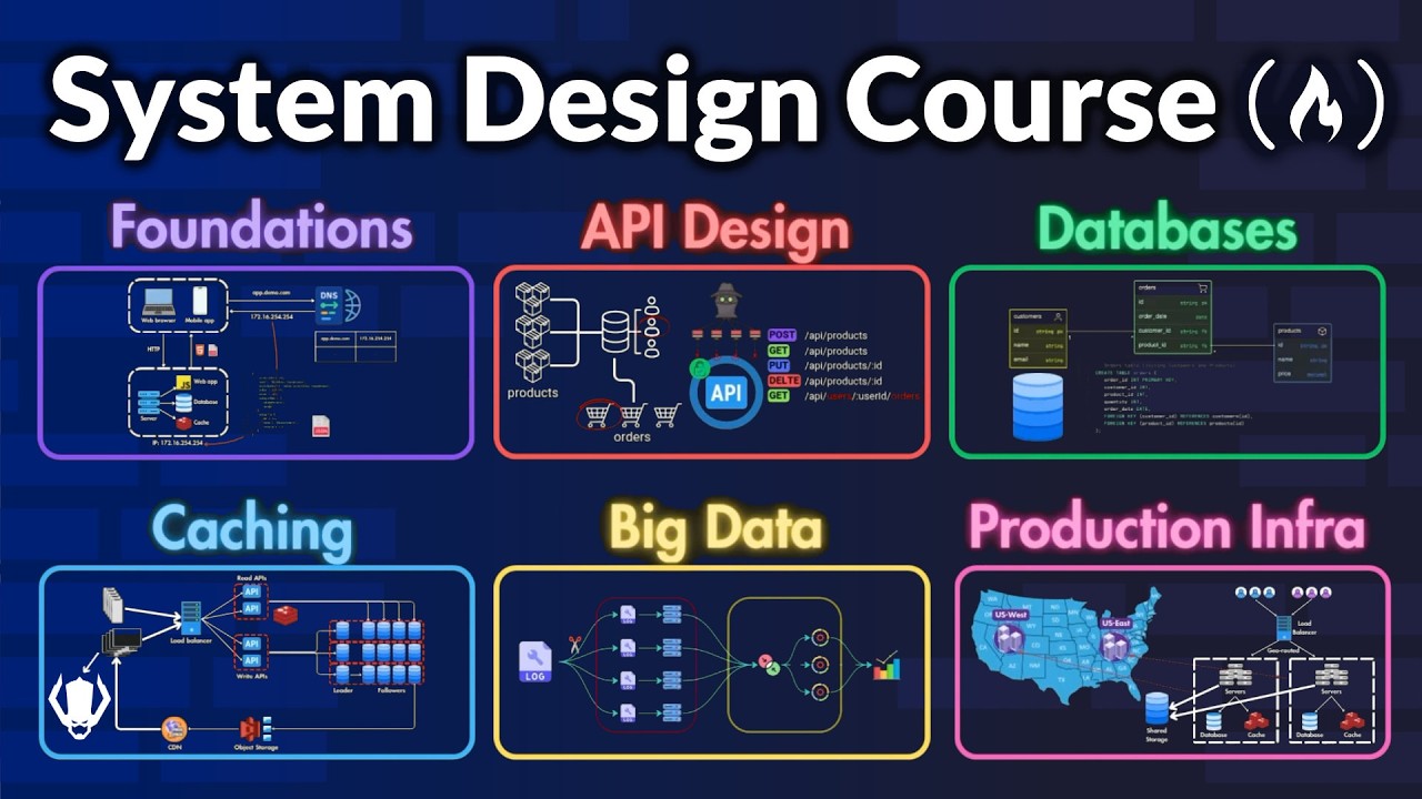 System Design Course – APIs, Databases, Caching, CDNs, Load Balancing & Production Infra cover art