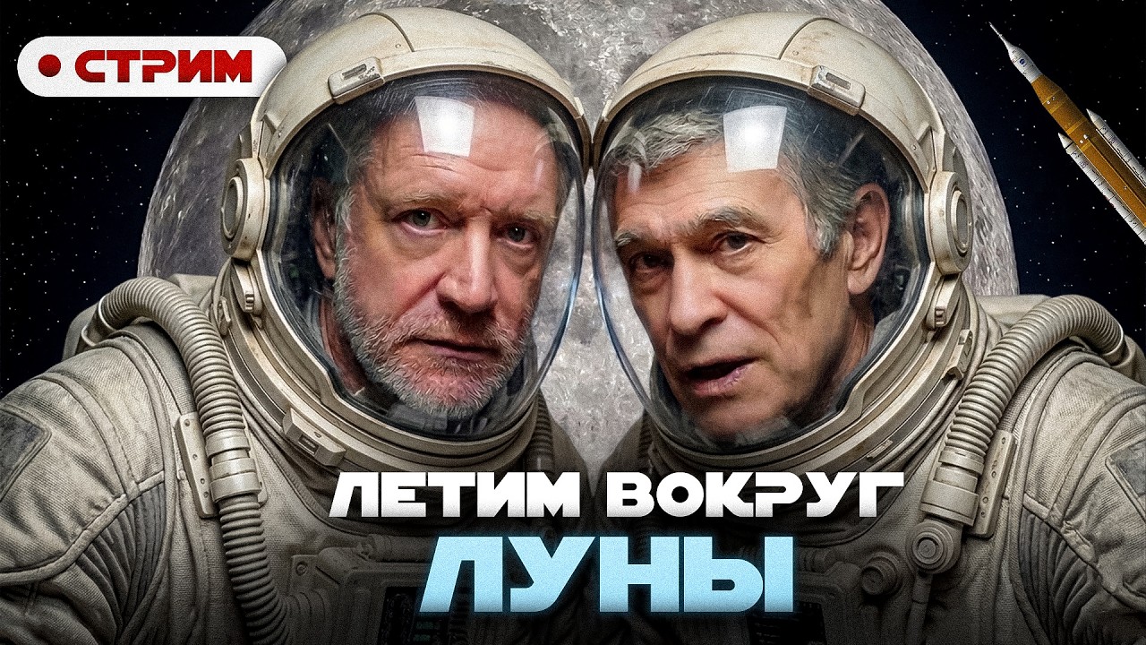 ОБЛЁТ ЛУНЫ комментируют СУРДИН,  СЕМИХАТОВ и ГРОМОВ. Стрим ARTEMIDA-2 cover art