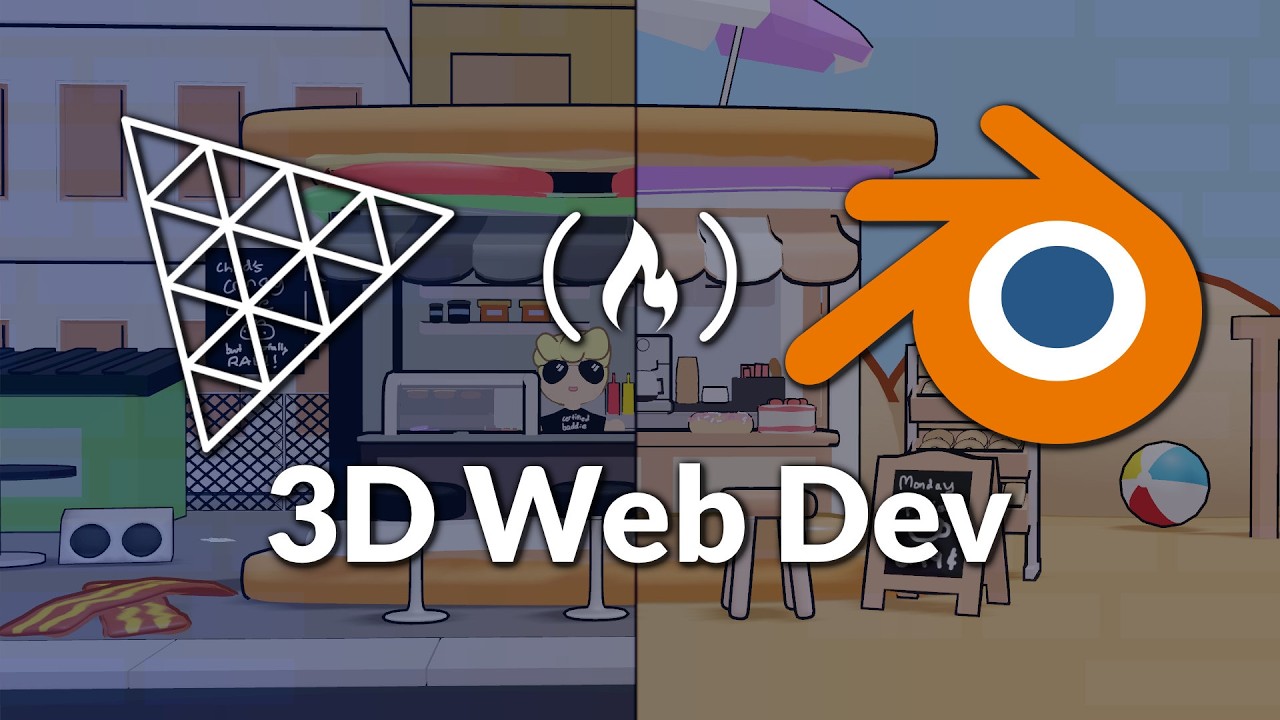 3D Web Development with Blender and Three.js – Create a Cozy Café Portfolio cover art