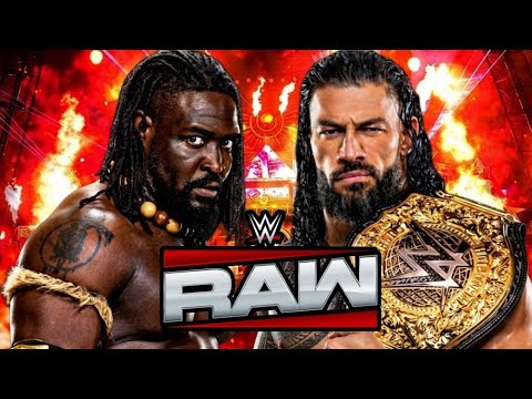 Roman Reigns(C) Vs Oba Femi WWE Raw Match May 6 2026 WWE2K26 Simulation - FULL MATCH
