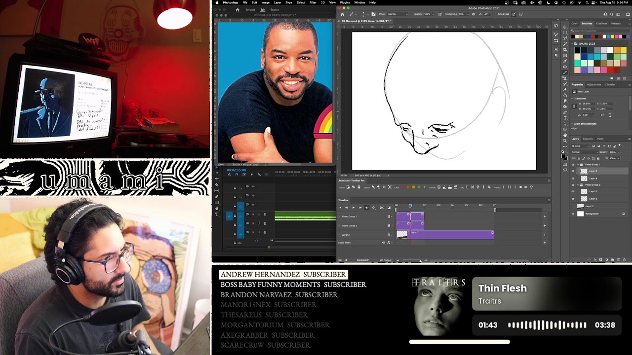 Animating LeVar Burton cover art