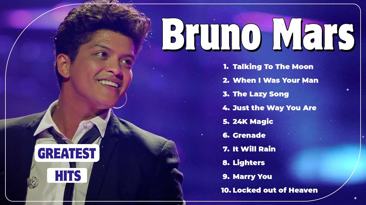 Bruno Mars Greatest Hits Songs of All Time - Best Pop Hits of the 2010s - New Songs Playlist cover art