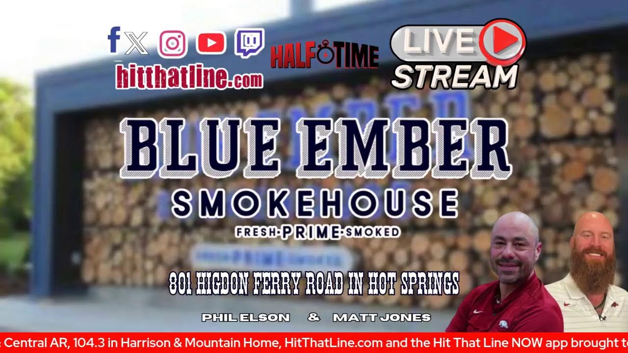 WATCH: Halftime is LIVE at Blue Ember Smokehouse in Hot Springs! cover art