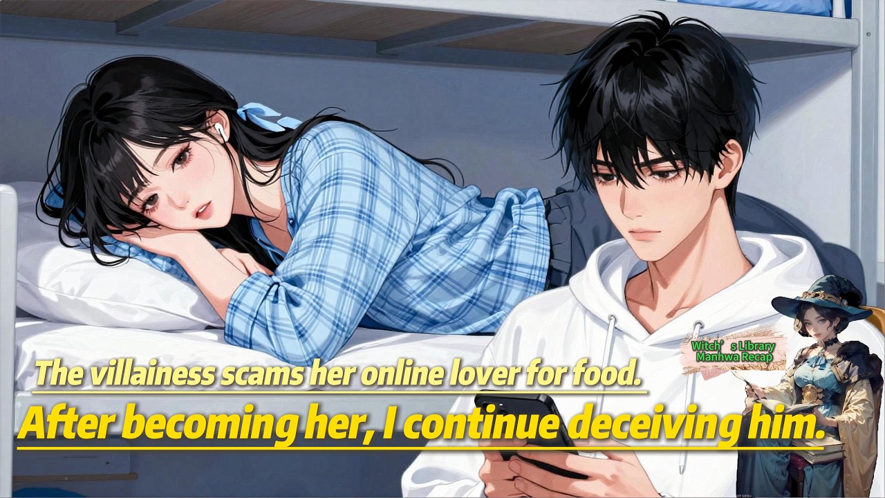 The villainess scams her online lover for food. After becoming her, I continue deceiving him. cover art