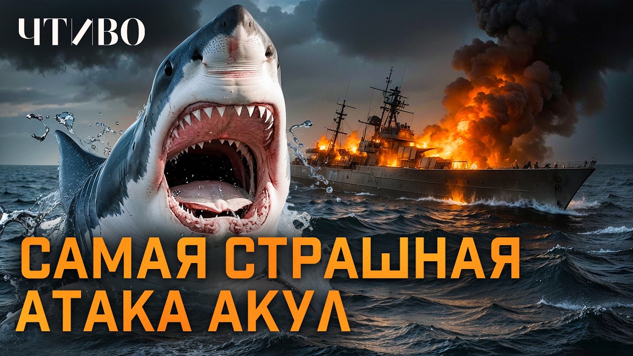 Крушение крейсера «Индианаполис» и самая масштабная атака акул / ЧТИВО cover art