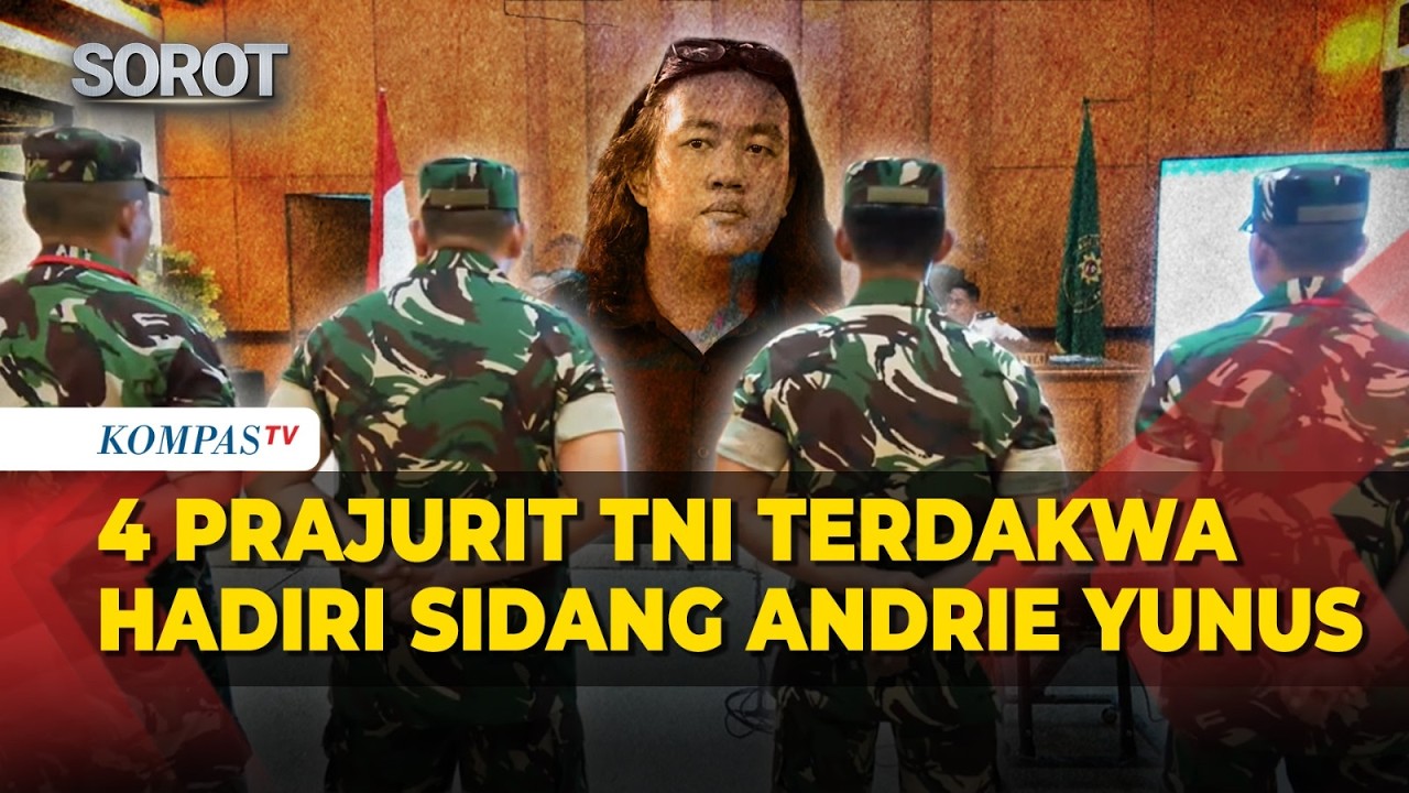 [FULL] 4 Prajurit TNI Terdakwa Penyiraman Air Keras Andrie Yunus Hadiri Sidang Perdana cover art