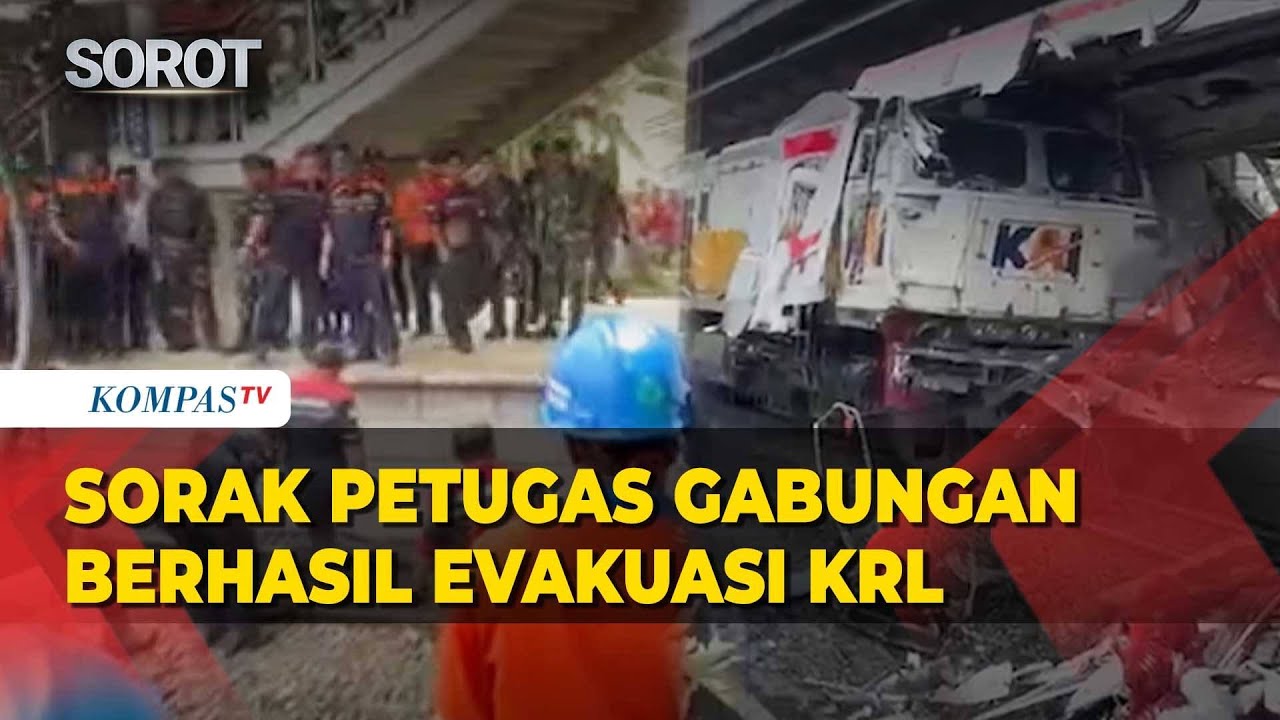 Momen Petugas Gabungan Tepuk Tangan Berhasil Pisahkan Gerbong KRL di Stasiun Bekasi Timur cover art