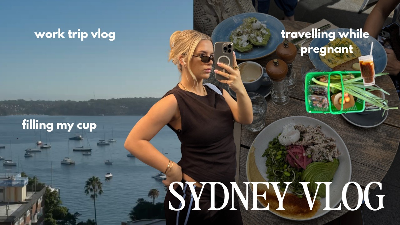 vlog: spend 48 hours in sydney with me (work trip, being pregnant, working out) cover art