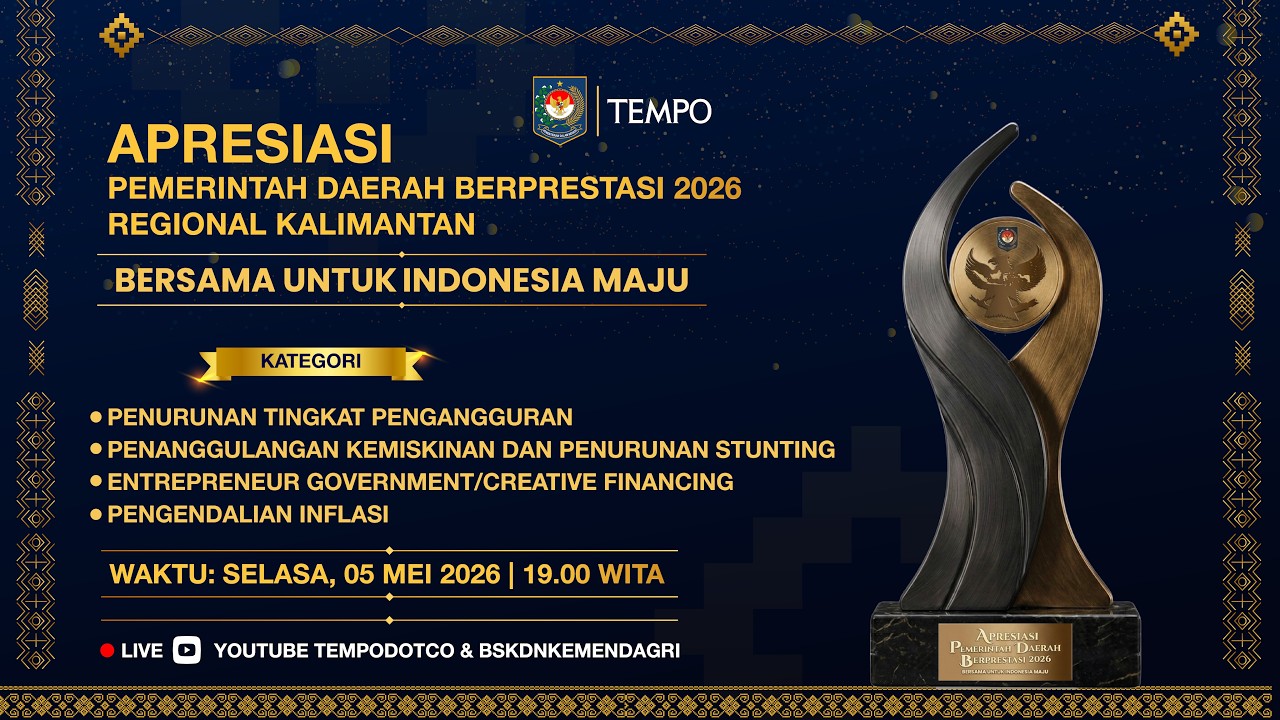(LIVE) APRESISASI PEMERINTAH DAERAH BERPRESTASI 2026 REGIONAL KALIMANTAN cover art