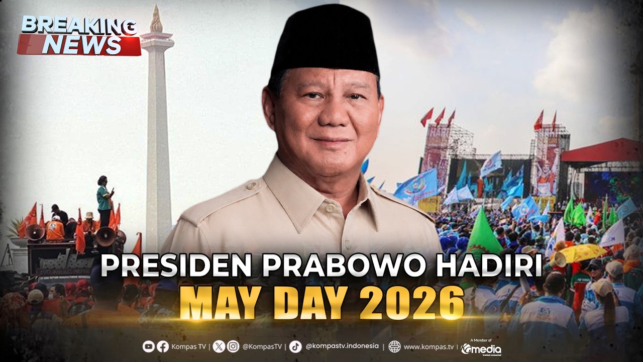 BREAKING NEWS - Presiden Prabowo Hadiri Peringatan Hari Buruh May Day 2026 di Monas cover art
