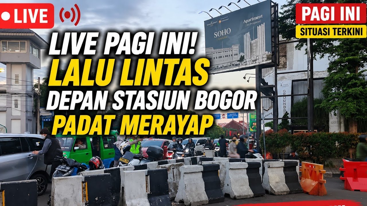 LIVE PAGI INI! LALU LINTAS DEPAN STASIUN BOGOR PADAT MERAYAP cover art