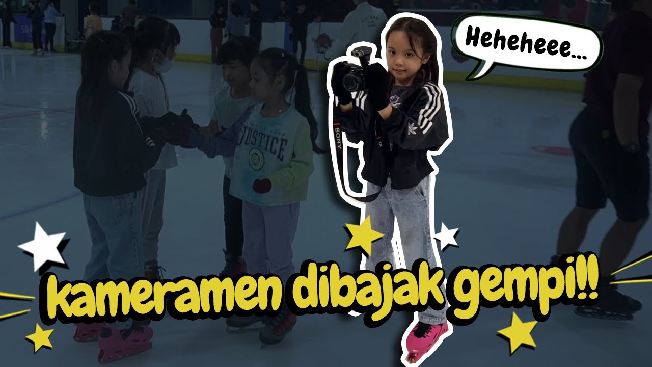 SKILL BARU GEMPI, PEGANG KAMERA SAMBIL ICE SKATING !! cover art
