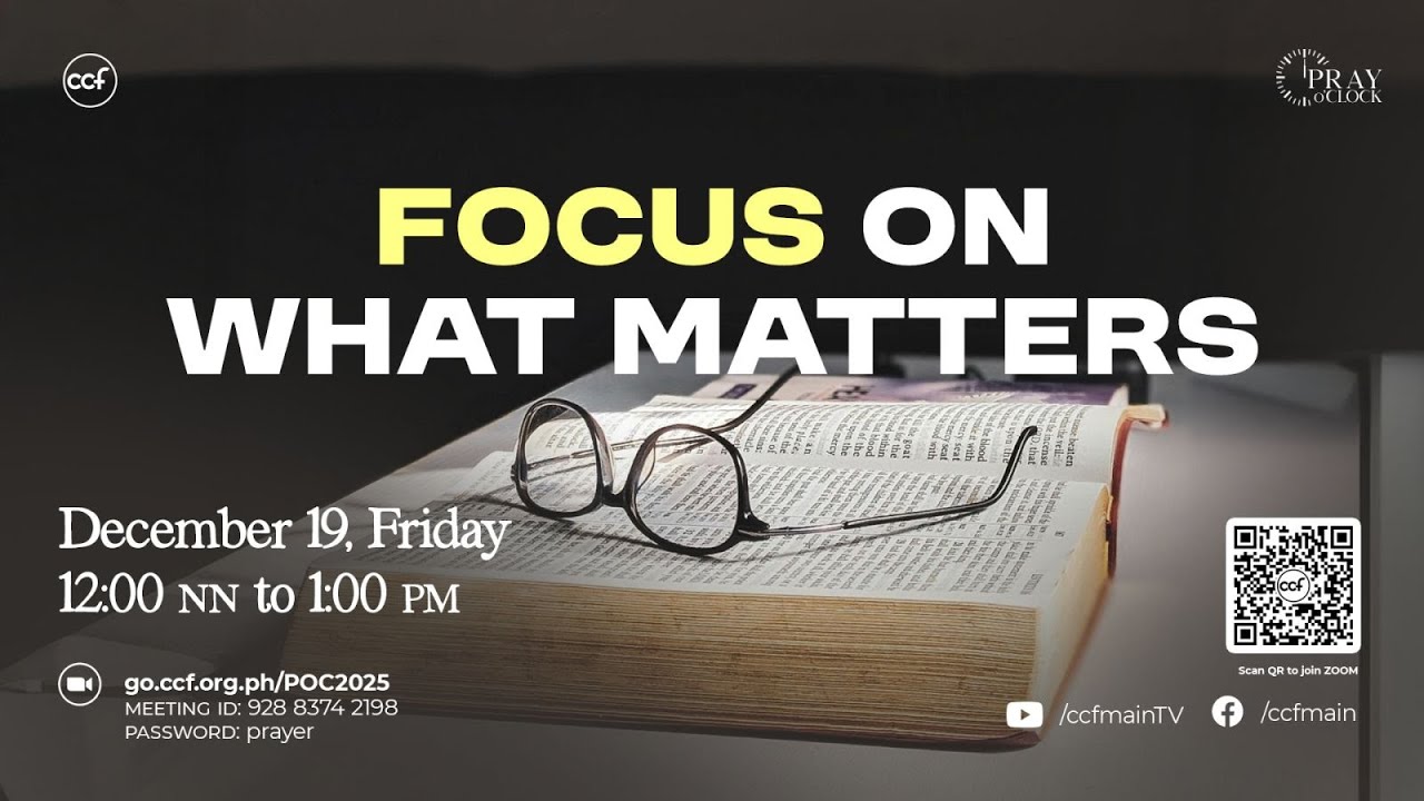 Focus On What Matters | Pray o'Clock (December 19, 2025) cover art