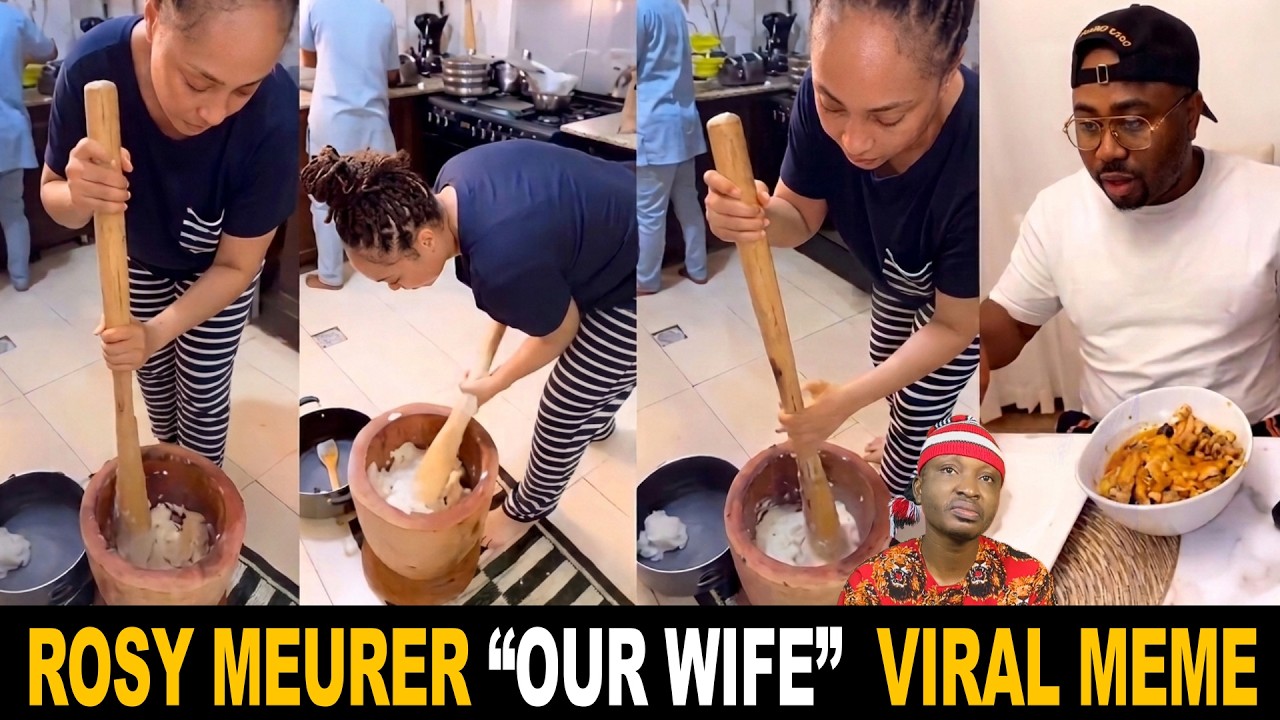 Rosy Meurer "Our Wife" Becomes A Viral Meme As Pounding Yam Video For Churchill Goes Viral cover art