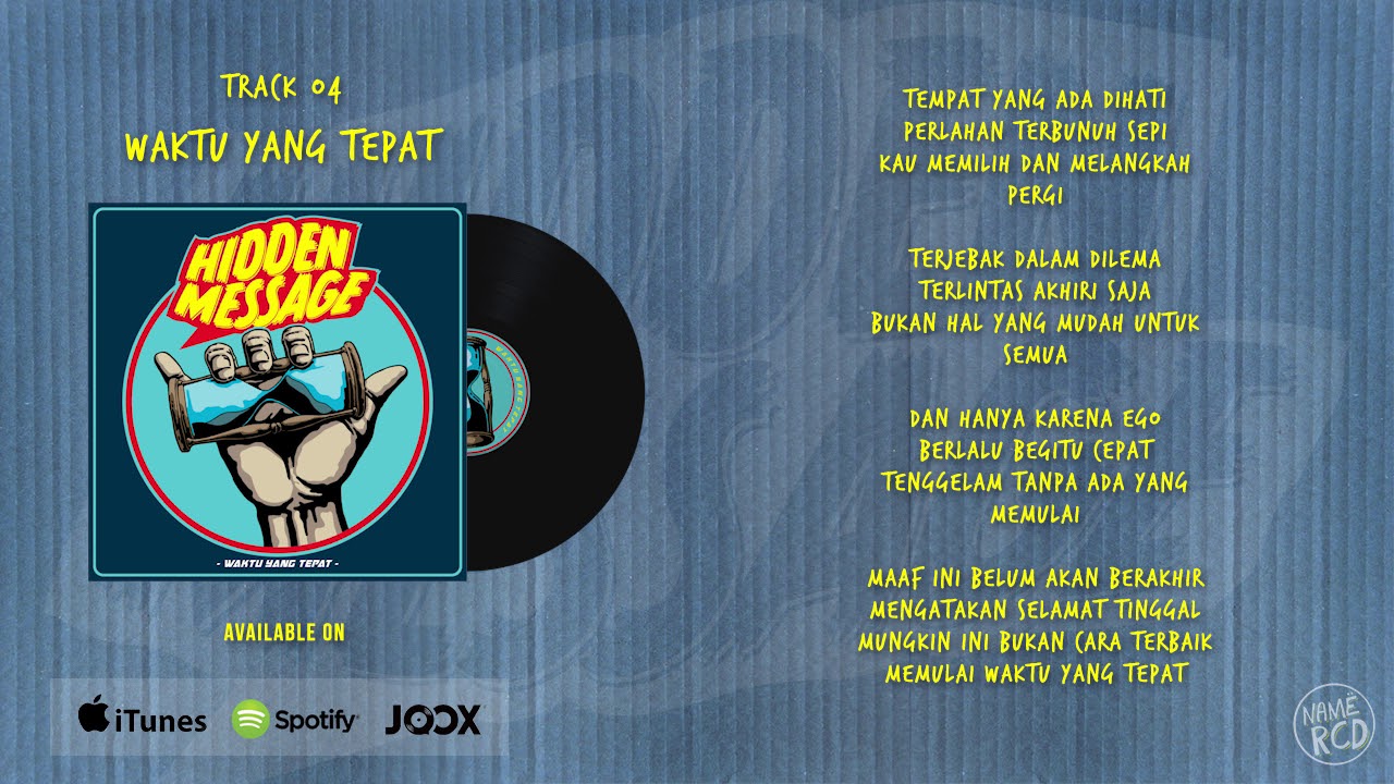 Hidden Message - Waktu Yang Tepat (Audio With Lyrics) cover art