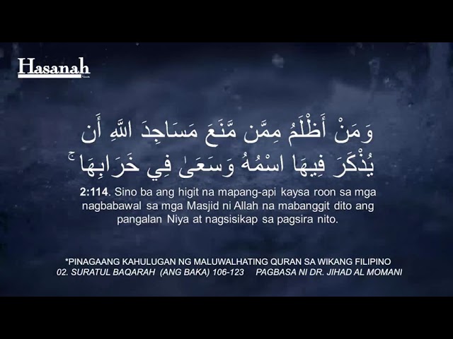 Suratul Baqarah 106-123 Quran Tagalog Translation cover art