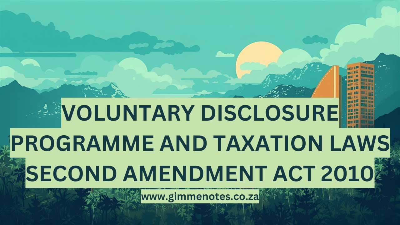 Voluntary Disclosure Programme Act 2010: Encouraging Honest Tax Compliance in South Africa cover art