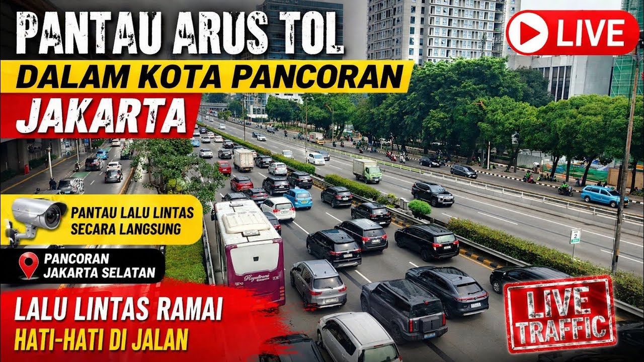 Pantauan Langsung Tol Pancoran Jakarta Selatan • Lalu Lintas Hari Ini LIVE cover art