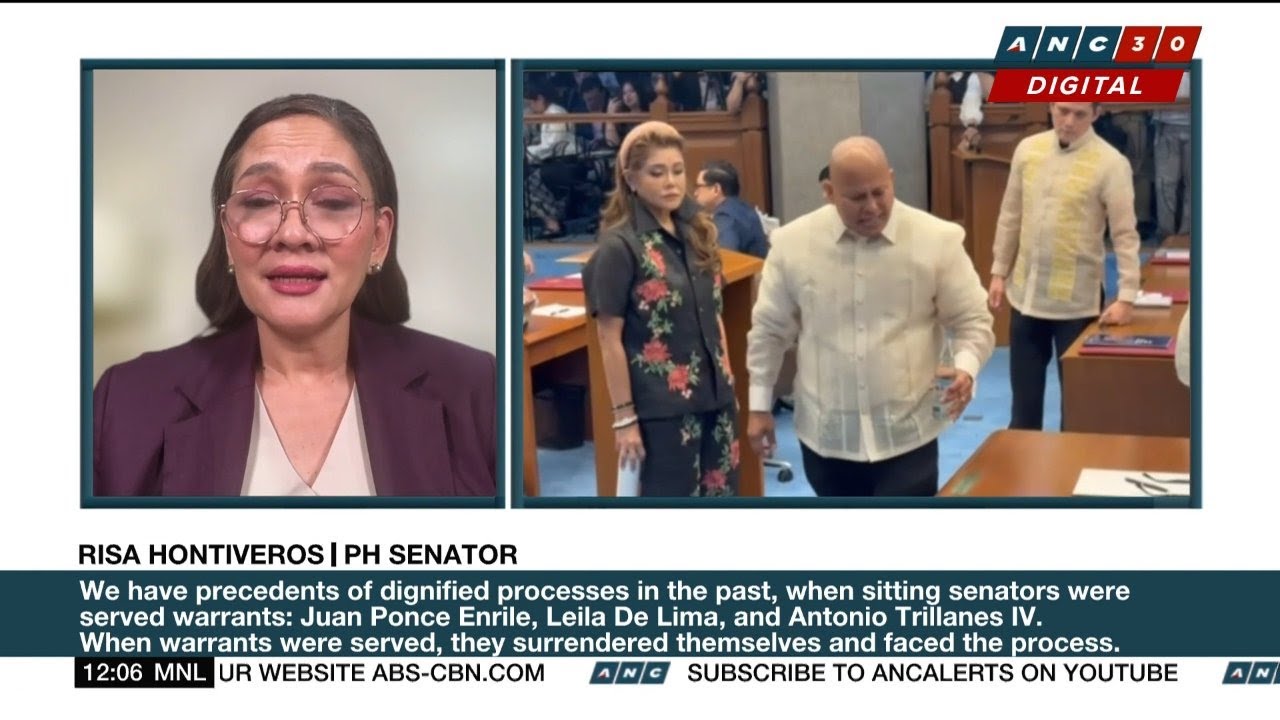 Hontiveros saddened by humiliation Senate is facing amid NBI-Dela Rosa viral chase | ANC cover art