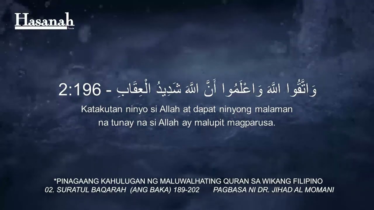 Suratul Baqarah 189-202 Quran Tagalog Translation cover art