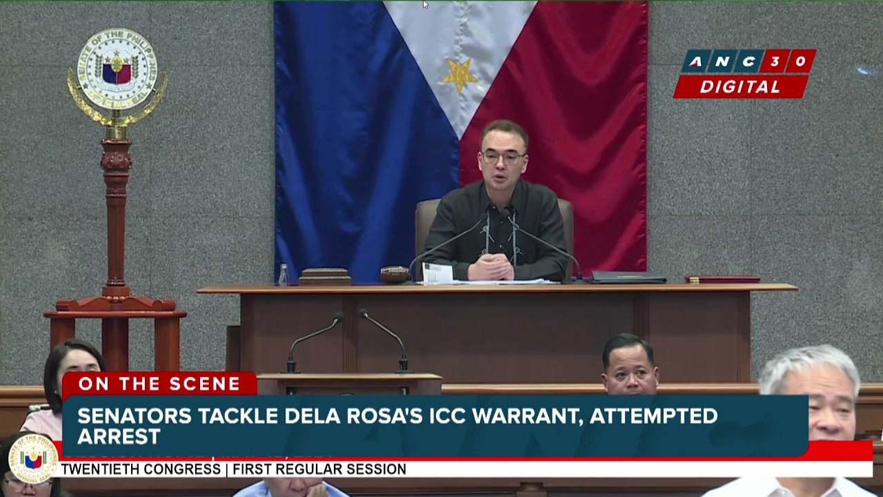 WATCH: Sen. Ronald Dela Rosa's Senate allies slam NBI arrest attempt on ICC warrant | ANC cover art