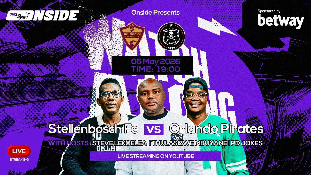 WATCHALONG: STELLENBOSCH FC VS ORLANDO PIRATES LIVE AT ATHLONE STADIUM cover art