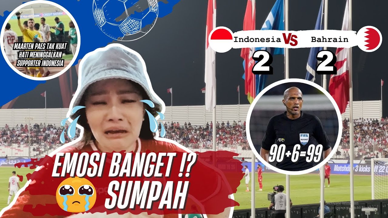 NANGIS! FITRI CARLINA EMOSI NONTON PERTANDINGAN BAHRAIN VS INDONESIA | AFC ASIAN QUALIFIER cover art