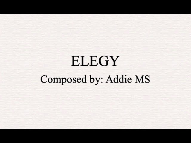 Elegy (Addie MS) cover art
