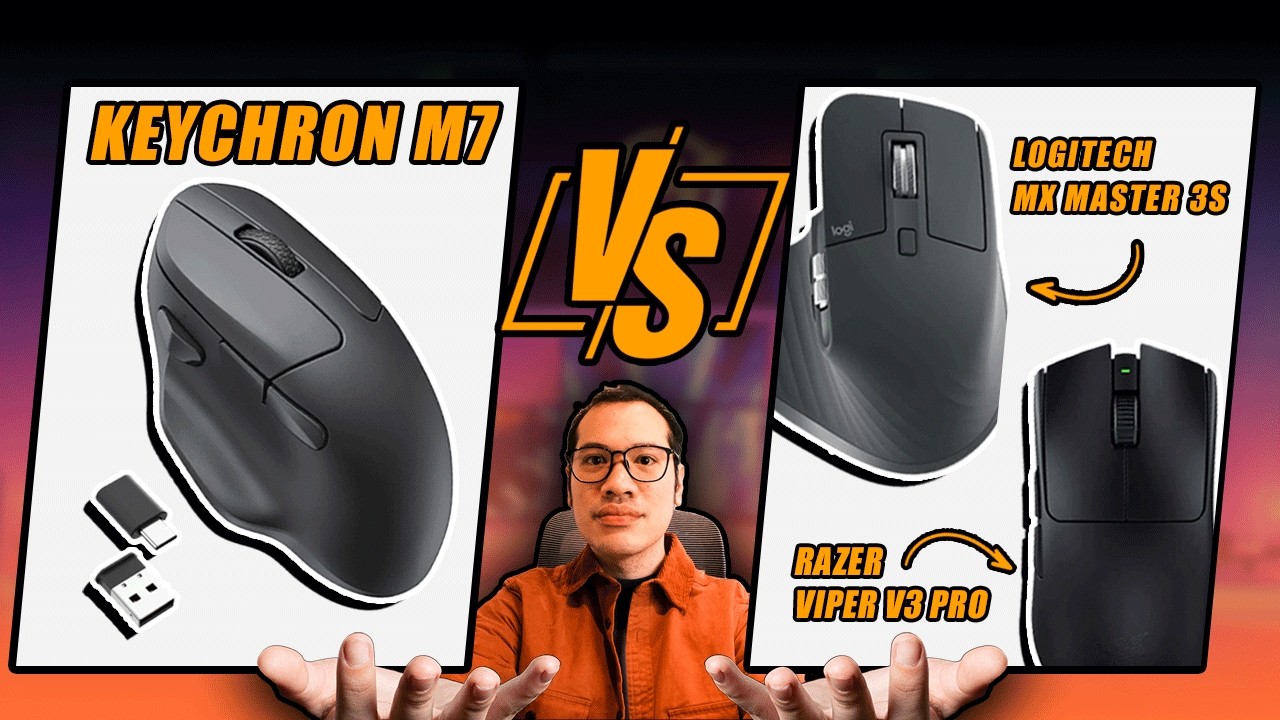 Keychron M7 compared against Logitech and Razer cover art