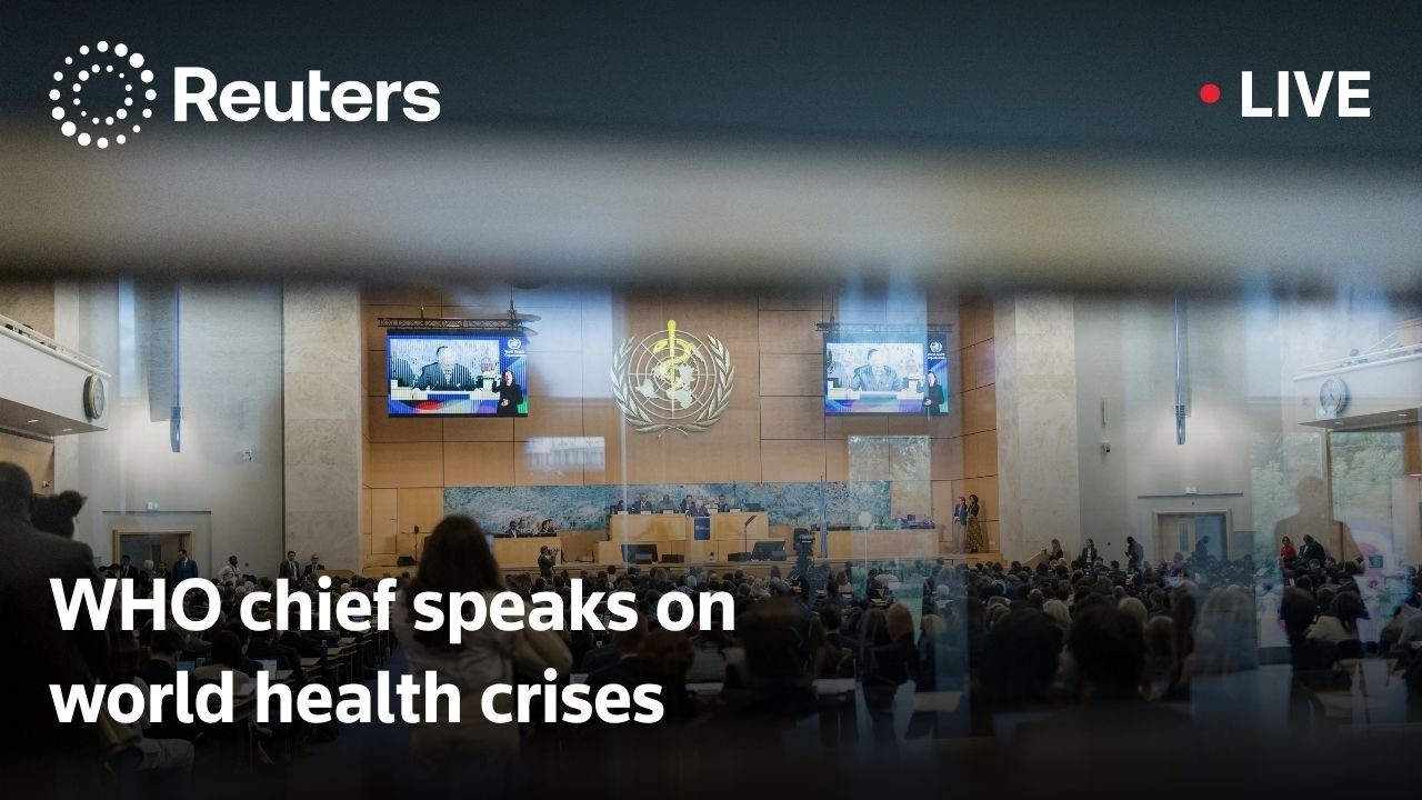 LIVE: WHO chief speaks on world health crises cover art