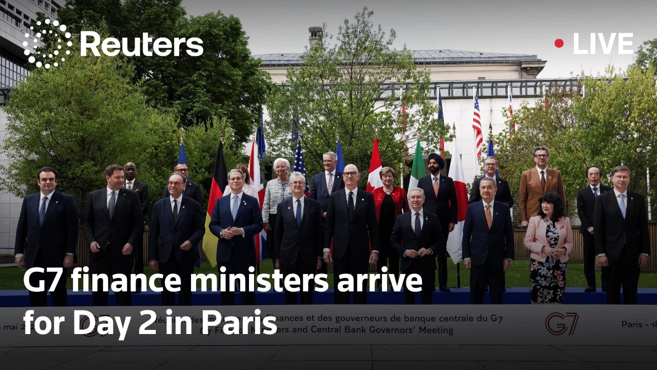 LIVE: G7 finance ministers arrive for Day 2 in Paris cover art