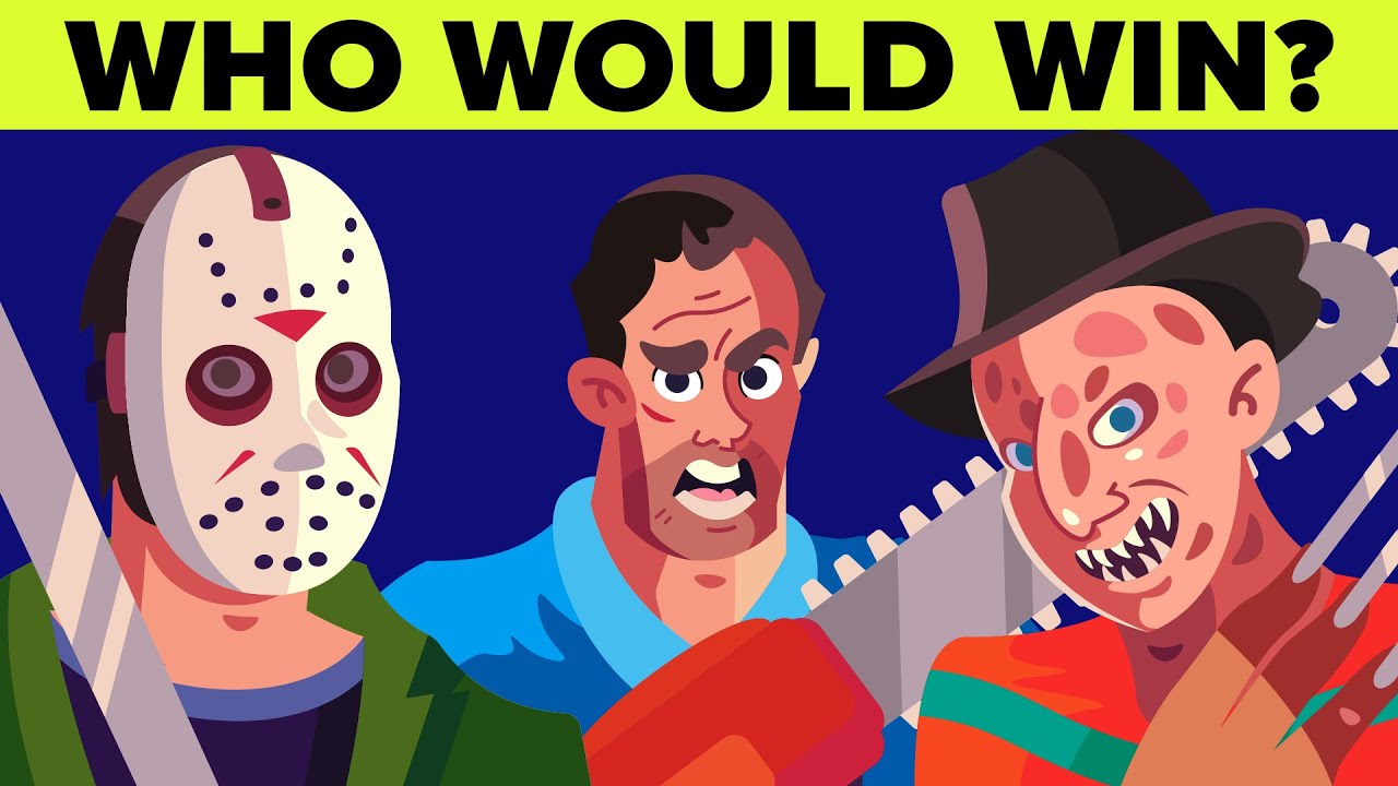 FREDDY KRUEGER vs JASON VOORHEES vs ASH (EVIL DEAD) - HORROR BATTLE ROYAL cover art