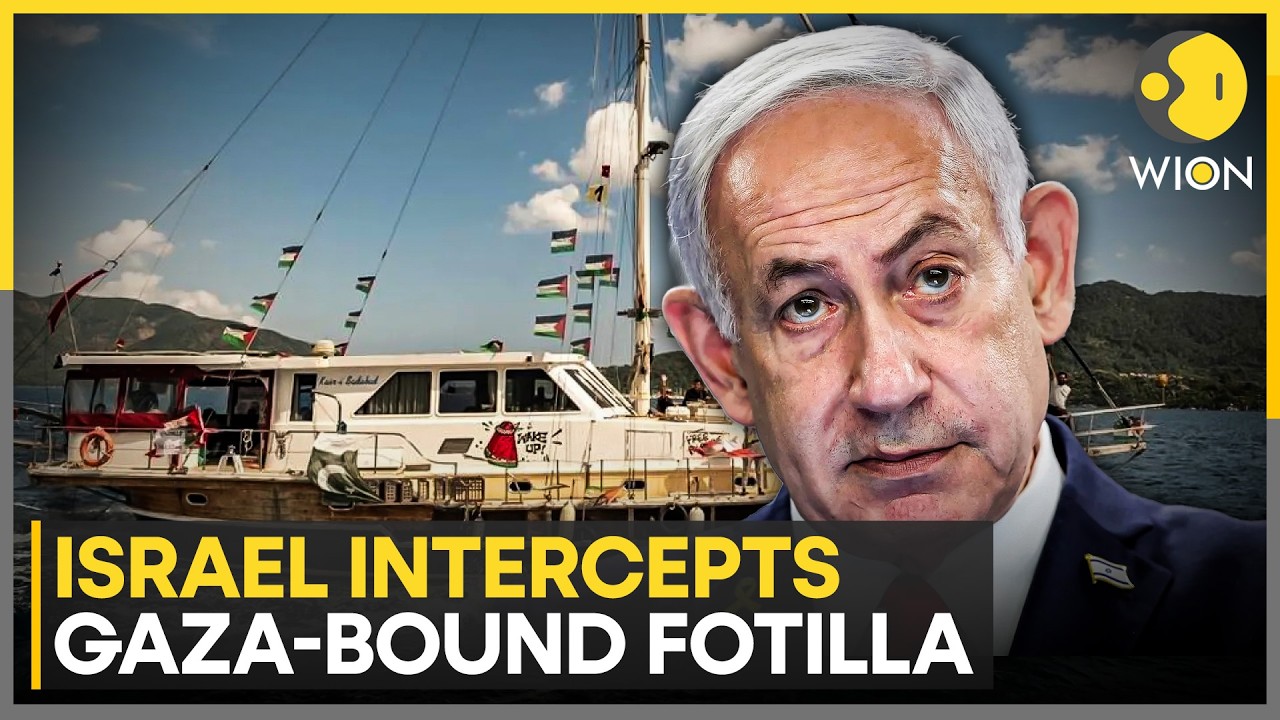 Israel-Gaza Tensions: Israeli Navy Stops Gaza Aid Flotilla In International Waters | WION News cover art