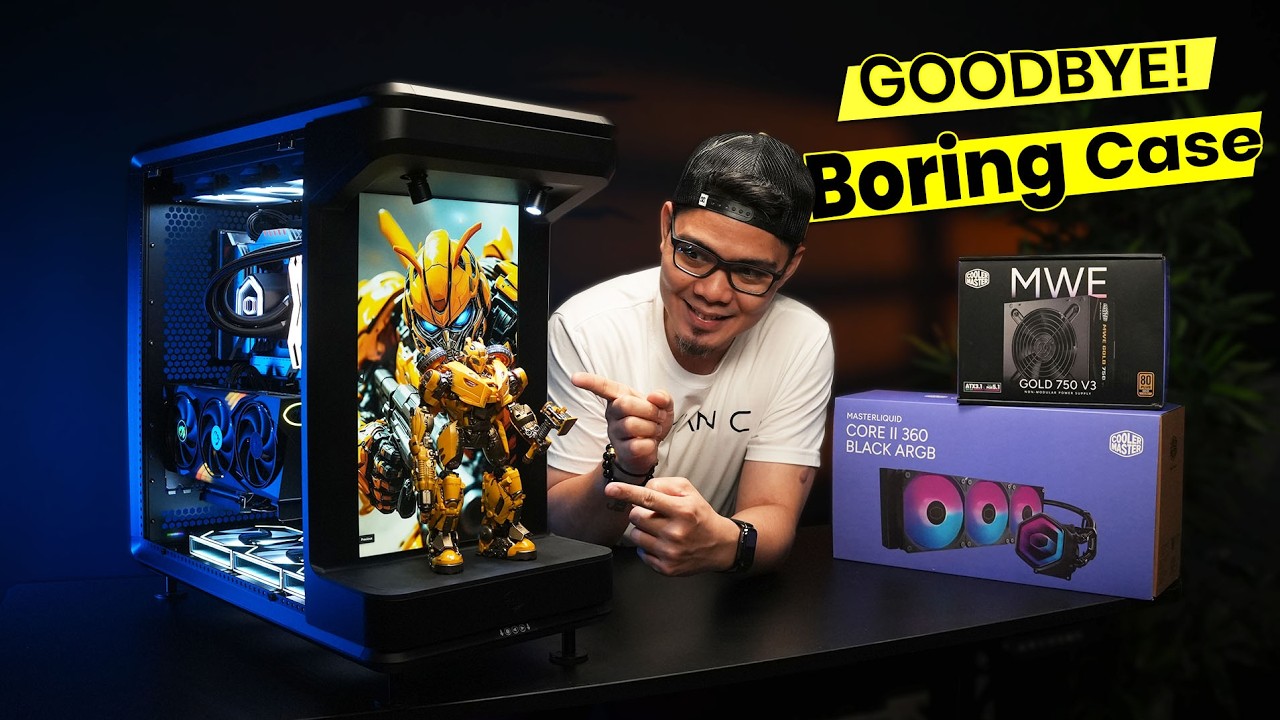 Finally, a PC Case w/ a stage for your collectibles! ASTIG! MasterFrame 360 Stage LCD cover art