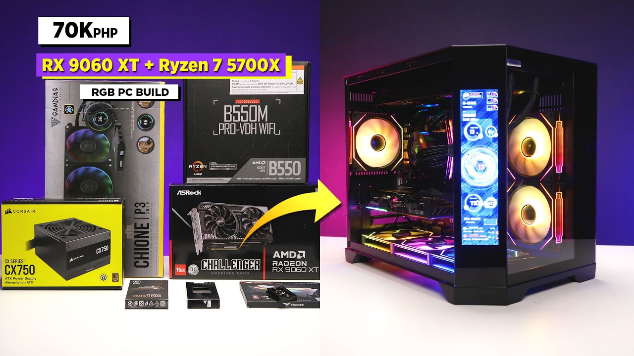 Build VLOG (POV): ₱70K RGB PC Build | RX 9060 XT | Ryzen 5700X | Vision M cover art