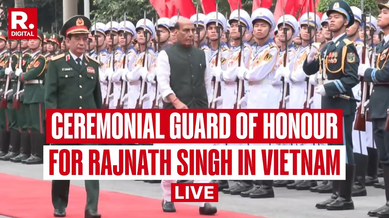 LIVE: Defence Minister Rajnath Singh Receives Ceremonial Guard Of Honour In Hanoi, Vietnam | India cover art
