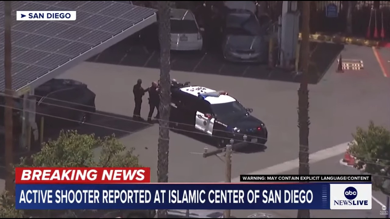 Active shooter at Islamic Center of San Diego cover art