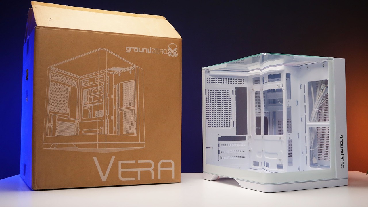 BUDGET PC Case w/ Curved Glass - GroundZero Vera mATX unboxing cover art