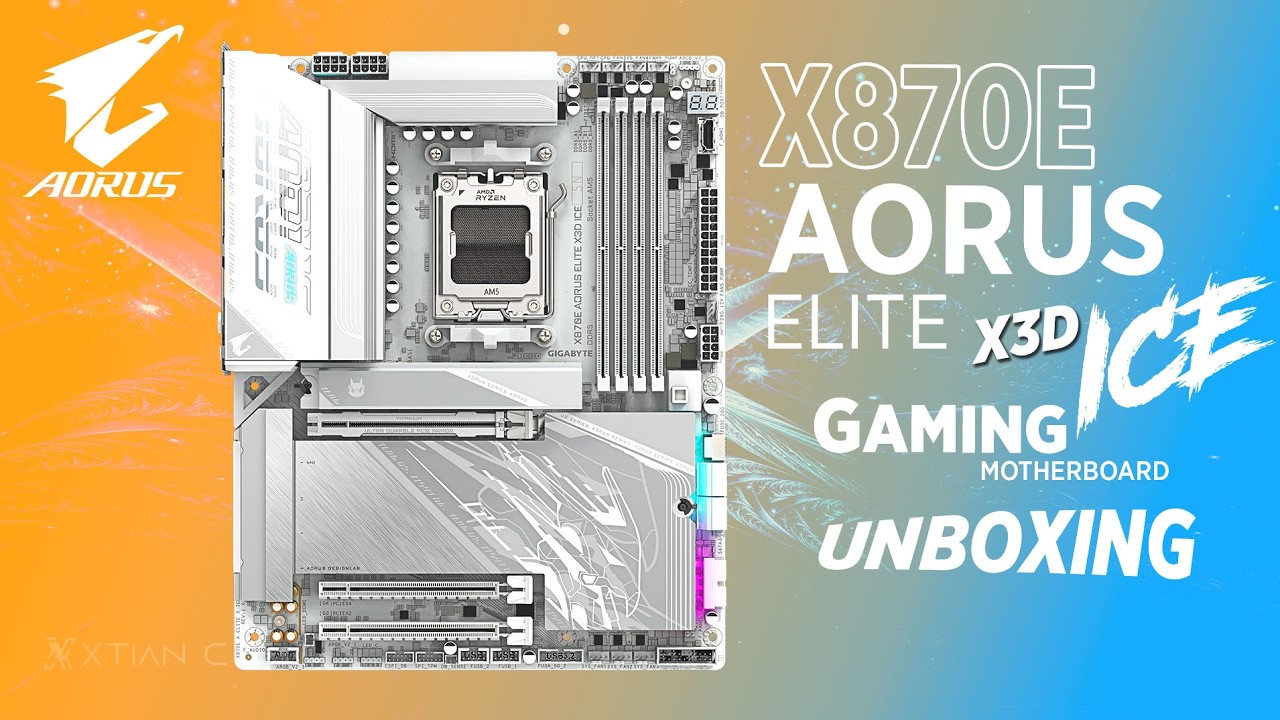 GIGABYTE X870E AORUS Elite X3D ICE Motherboard Unboxing & Overview [Ph] cover art