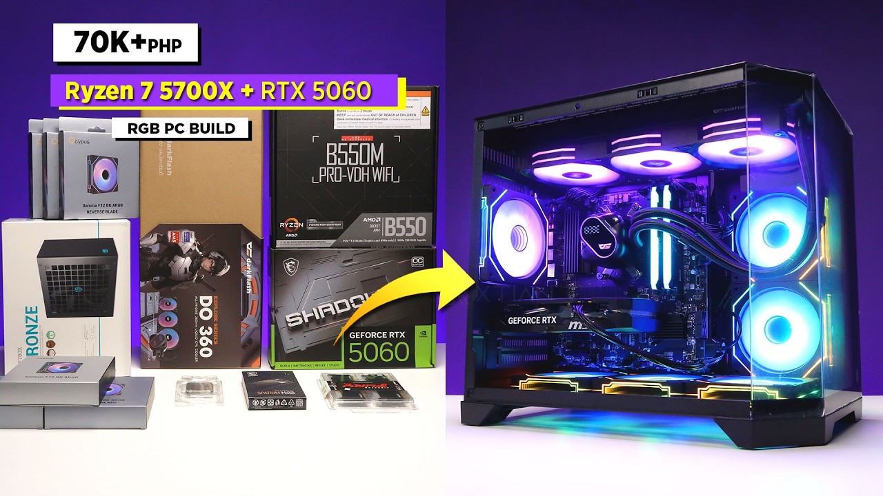 Build VLOG (POV): ₱70K+ RGB PC Build | Ryzen 5700X | RTX 5060 cover art