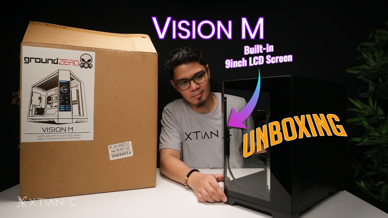 unboxing GroundZero Vision M mATX PC Case w/ 9inch LCD Screen [Ph] cover art