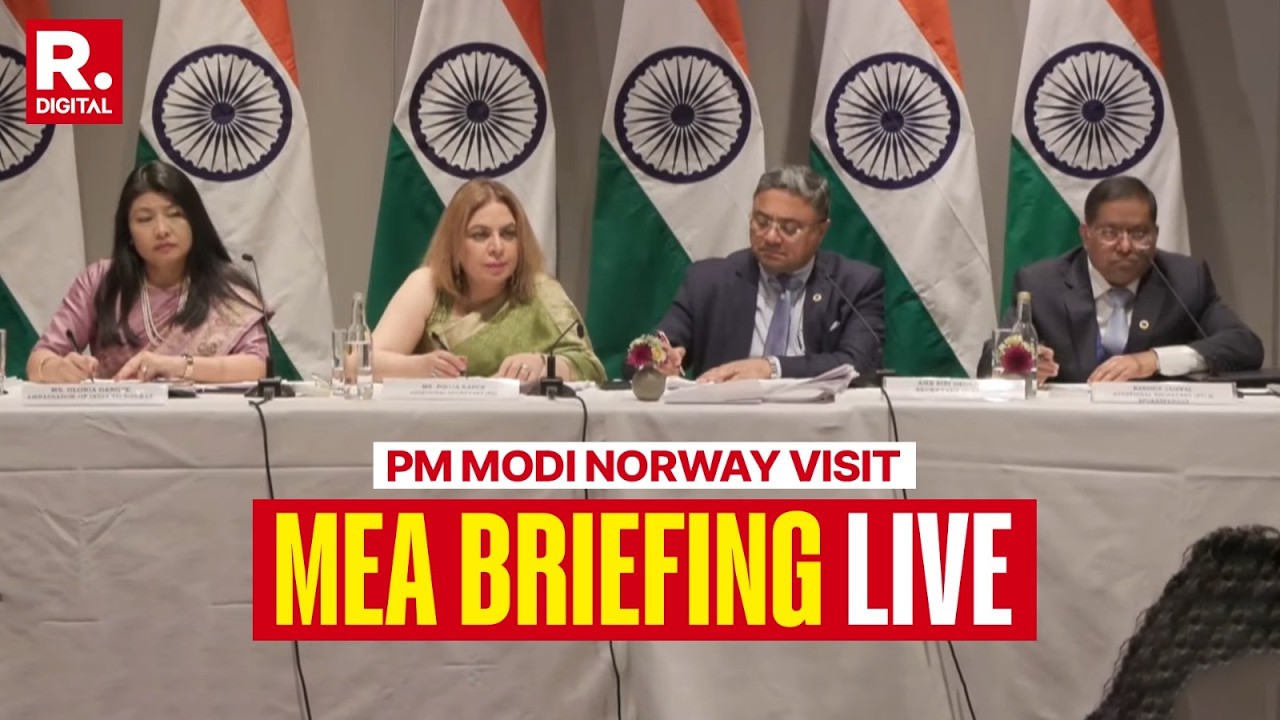 LIVE: MEA Briefs From Oslo On PM Modi’s Visit To Norway | Bilateral Deal | India-Norway Relations cover art