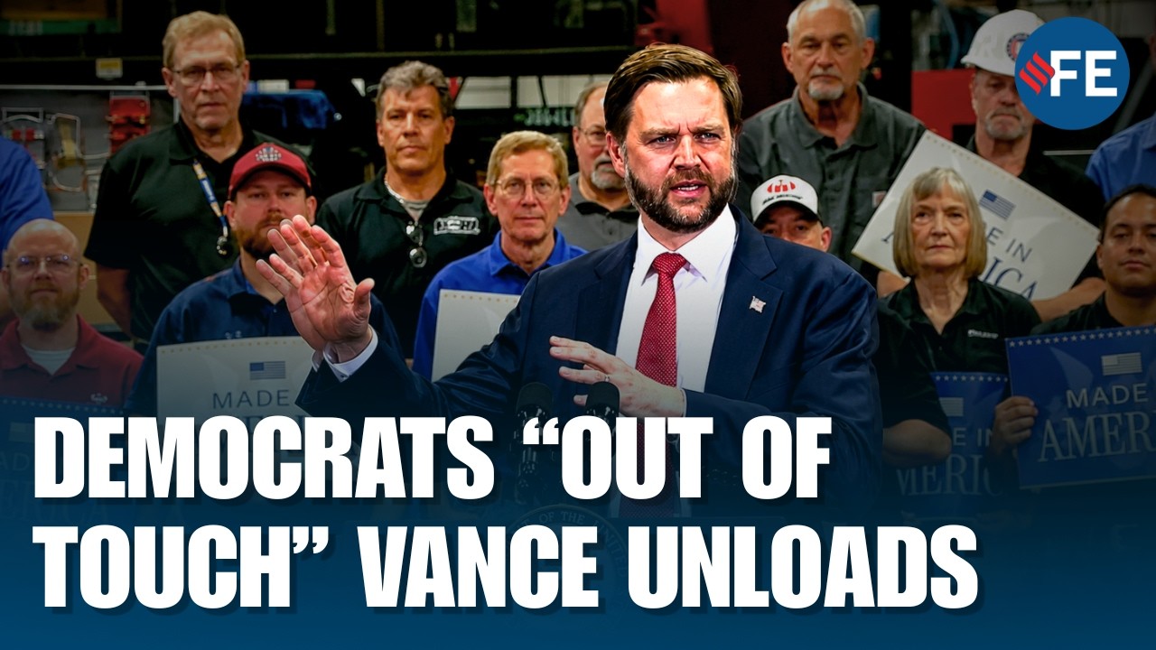 “You Ought To Go To Prison” |JD VanceBLASTS Democrats InMissouri Pushes“America First” Manufacturing cover art