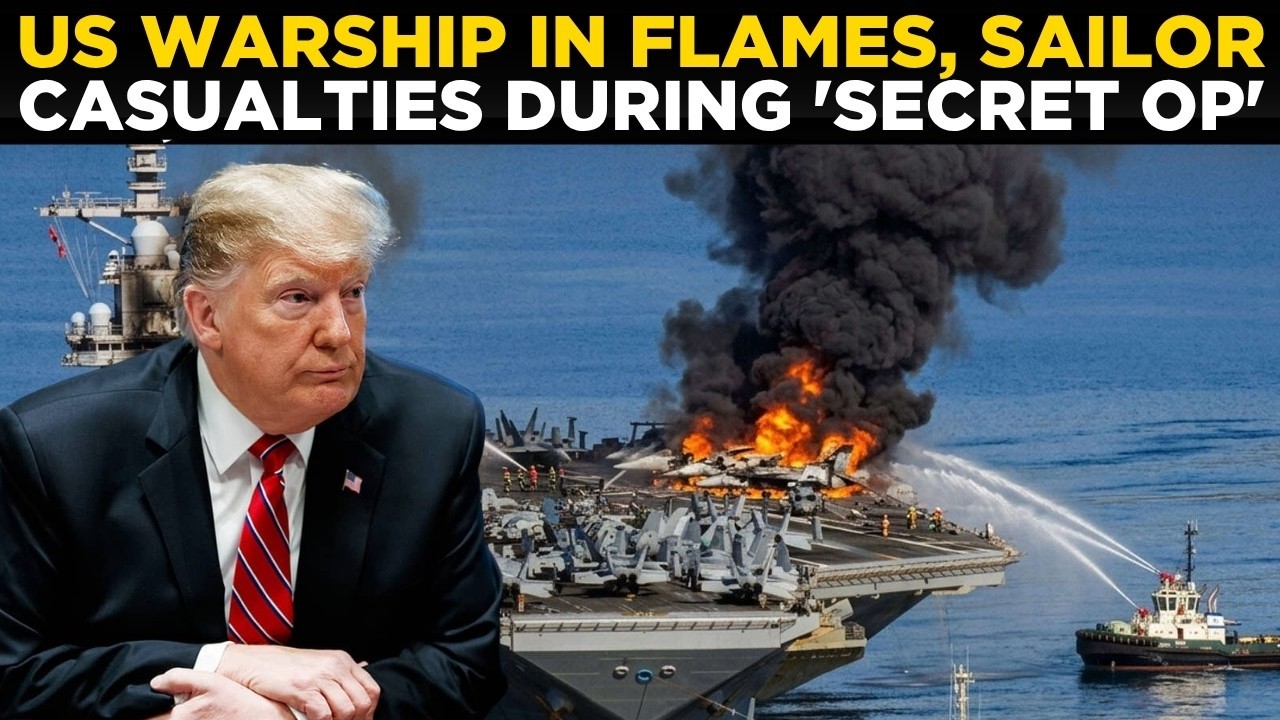 US News LIVE | America’s MOST EXPENSIVE Warship On Fire, Sailors Hurt During Major Military Op cover art