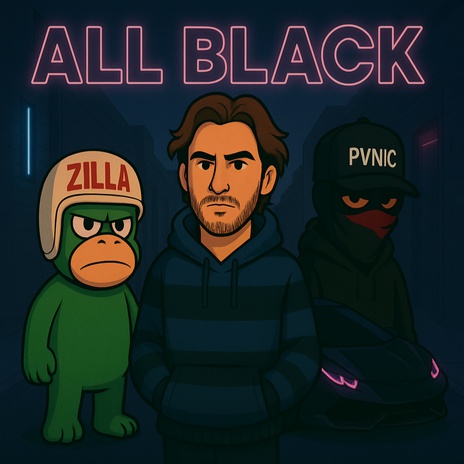 ALL BLACK ft. Pvnic & Sadzilla cover art