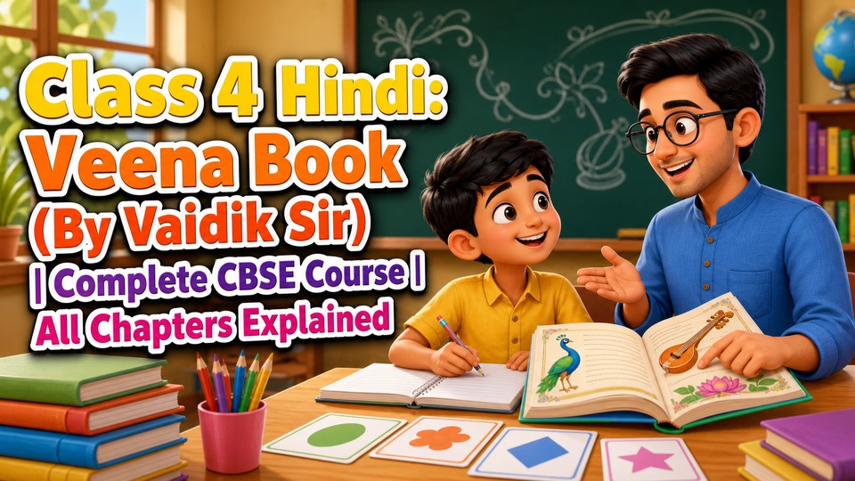 Class 4 Hindi: Veena Book (By Vaidik Sir) | Complete CBSE Course | All Chapters Explained