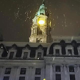 Night Ambient Walk In Center City Philadelphia In The Rain