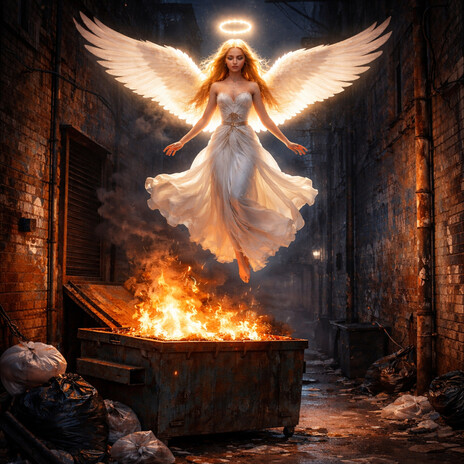 The Angel and the Dumpster Fire cover art