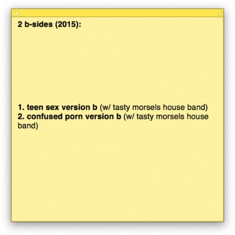 teen sex version b ft. tasty morsels house band cover art